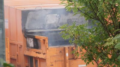 Malmsheim: Brand in einer Muellpresse 